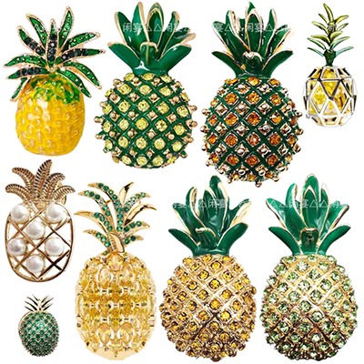 Wang Yibo Chiếc trâm dứa giống nhau Xiao Zhan Sunflower Pinwheel pin phụ kiện trang sức thiết kế dễ thương rau chân vịt kiểu Nhật Bản - Trâm cài