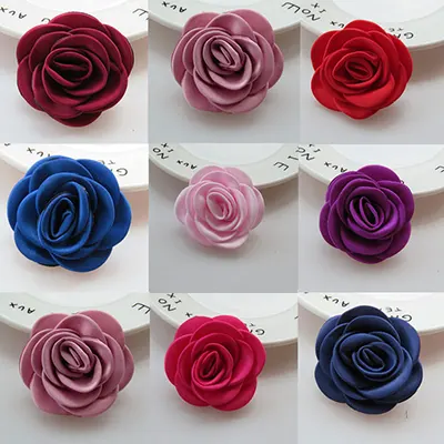 Kim cương Jinjiu Hàn Quốc Vải Camellia Phù hợp với Bảo hộ lao động Váy Áo khoác Phụ kiện Áo khoác Nữ Corsage Trâm cài Phụ kiện - Trâm cài
