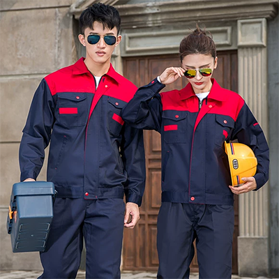 Quần áo công nhân thêu phù hợp với nam ngắn tay phần mỏng có dải phản quang, đồng phục kỹ thuật trạm xăng, đồng phục bảo trì đường bộ, vệ sinh - Bộ đồ