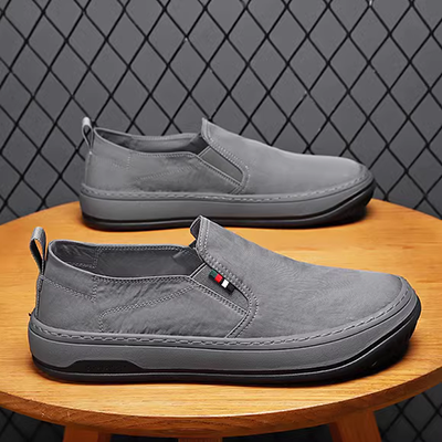 Miles kinh doanh giày chính thức da lớp trên da bò ren-up giản dị mũi tròn cắt thấp giày đơn nam DCT145 - Giày thấp