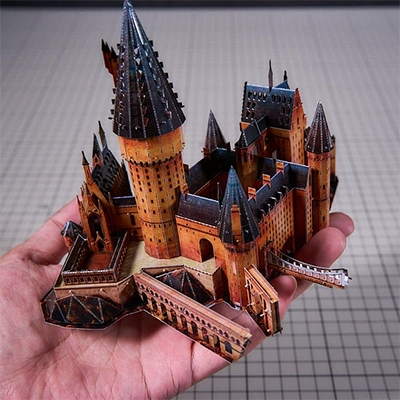Mô hình giấy 3D cho trẻ em tự làm trò chơi minecraft khối lập phương đồ chơi âm mưu cắt và dán bằng tay để làm lâu đài - Mô hình giấy