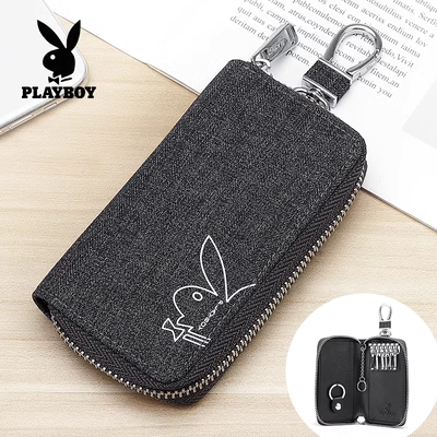 Túi đựng chìa khóa Playboy nam vải đa năng đơn giản đa chức năng dung tích lớn túi đựng chìa khóa cửa ô tô thủy triều - Trường hợp chính
