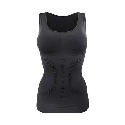 Đồ lót nữ điêu khắc cơ thể liền thân corset màu đen bó sát bụng áo có đệm ngực 530 - Corset