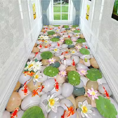 Thảm trải sàn in 3D có thể cắt thảm thảm cửa hành lang khách sạn phòng ngủ nhà bếp thấm nước không trượt cầu thang thảm thảm trải sàn - Thảm