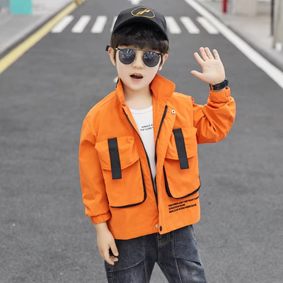 Áo khoác bé trai công sở 2020 mùa xuân và mùa thu Áo khoác trẻ em kiểu nước ngoài mới trong áo khoác mùa xuân trẻ em lớn xu hướng Hàn Quốc - Áo khoác
