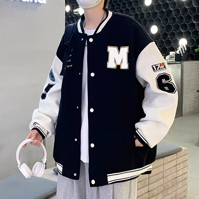 Áo khoác nam nam đẹp hoang dã đẹp trai kiểu Hồng Kông áo khoác mùa thu 2019 mới hợp thời trang thương hiệu đồng phục bóng chày lỏng lẻo - Đồng phục bóng chày