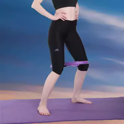Huấn luyện viên cơ sàn chậu sau sinh sửa chữa tập thể dục tạo tác yoga thiết bị tập thể dục bài tập Kegel dụng cụ gia dụng vòng tròn kẹp chân - Yoga