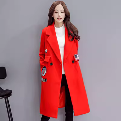 Mùa xuân 2020 phụ nữ mới chờ đợi áo gió nữ giữa chiều dài Hàn Quốc áo khoác mỏng mùa xuân và mùa thu - Trench Coat