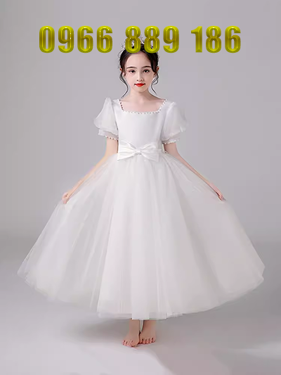 Cô gái trắng cao cấp váy công chúa hoa cô gái chủ nhà trang phục cô gái ăn mặc sinh nhật phong cách phương tây buổi tối mùa hè - Váy trẻ em