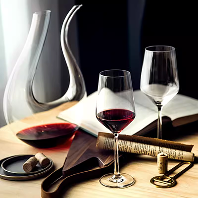 Rượu thủy tinh đặt nhà lớn pha lê rượu vang decanter Bộ ly rượu châu Âu 2 cặp thân cây - Rượu vang