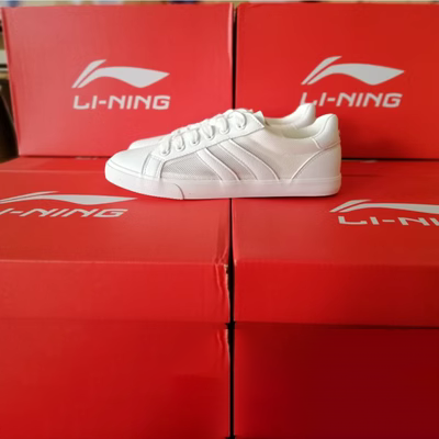 Giày trắng nhỏ Li Ning 19 năm giày chính hãng Giày nam giày nữ thể thao mùa hè mới thoáng khí giày thông thường AGCP283 - Dép / giày thường