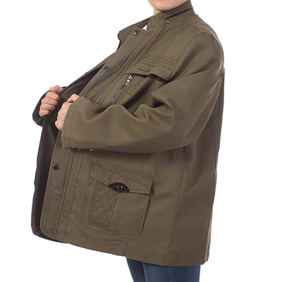 Áo khoác da cừu nhung nam mùa thu đông các mẫu áo khoác da tất cả trong một bằng lông cộng với lớp nhung dày để giữ ấm Áo khoác da mềm mỏng có ve áo - Quần áo lông thú