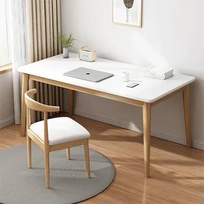Mới kết hợp bàn ghế gỗ nguyên khối Trung Quốc Bàn học Zen đơn giản bàn máy tính viết bàn văn phòng nội thất văn phòng - Bộ đồ nội thất