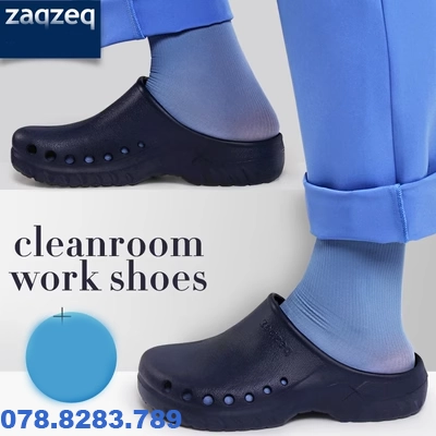 Dép phòng mổ y tế ZaqZeq/Danhe Giày Bao Đầu chống trượt cho nam và nữ bác sĩ và y tá giày thí nghiệm giày có lỗ