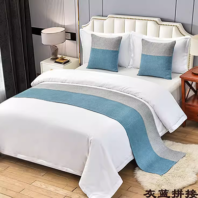 Giường ngủ đám cưới có sẵn giường cuối chăn chăn cao cấp cuối giường đệm khách sạn bọc vải lưới giường ngủ thời trang B & B showroom - Trải giường