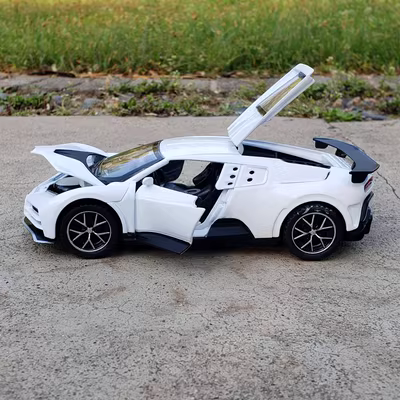 132 Bugatti Centodieci siêu xe mô hình hợp kim ô tô thật bằng kim loại trang trí mô hình âm thanh và ánh sáng đồ chơi - Chế độ tĩnh