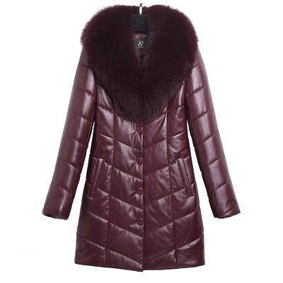 Mùa đông mới dành cho người trung niên và người cao tuổi xuống áo khoác nữ có độ dài trung bình Lông thú cộng với kích cỡ áo khoác da cừu - Quần áo da