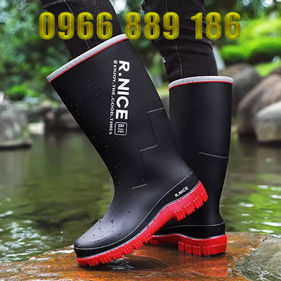 Giày đi mưa ống ngắn người đàn ông đi mưa giày chống thấm nước của nam giới chống trượt giày cao su nhẹ làm việc ủng nước giày nhựa phẳng cộng với nhung - Rainshoes