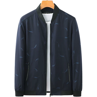 Áo khoác nam mùa xuân 2020 mới đứng cổ áo giản dị cha mỏng áo khoác nam mùa xuân và mùa thu trung niên áo khoác nam - Áo khoác