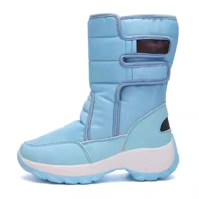 Tiến sĩ Jiang giày bông của phụ nữ khởi động mùa đông mới cao-top cộng với nhung ấm áp chống trượt chống thấm nước kích thước lớn giày tuyết giày phụ nữ - Giày cao gót