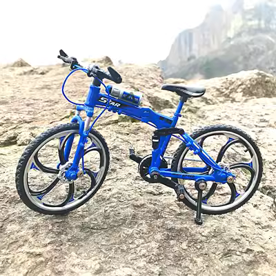 . Hợp kim mô phỏng mô hình xe đạp có thể tháo rời đồ chơi xe hợp kim xe đạp leo núi mô hình xe đạp gấp - Chế độ tĩnh