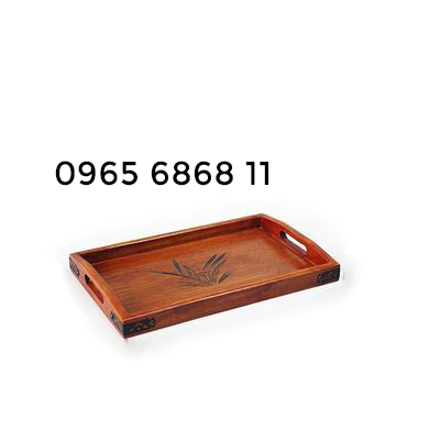 Khay trà gỗ đơn giản hình chữ nhật phong cách Bắc Âu khay trà chống nóng không thấm nước