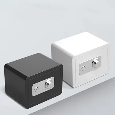 Két sắt gia đình nhỏ két sắt mini văn phòng 3c có khóa hộp sắt hộp mật khẩu hộp tủ đựng đồ trong tường - Két an toàn