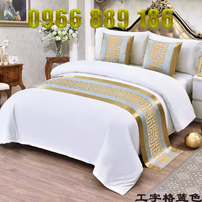 Khăn trải giường khách sạn khăn trải giường màu cam nhà vàng cờ cờ đệm khăn giường vườn vải dải câu lạc bộ năm sao - Trải giường
