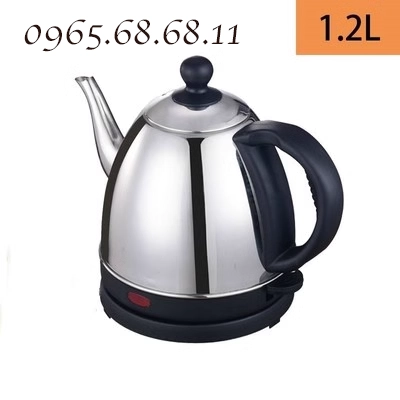 Ấm pha trà inox nhỏ nhanh ấm đun trà điện tự động ngắt điện Ấm đun nước mini miệng dài 1L1.5L - ấm đun nước điện