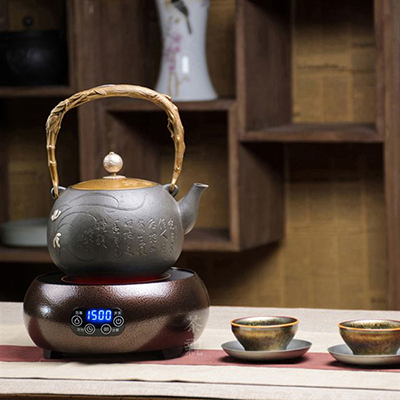 Nhật Bản mua trà pro bếp gốm điện bếp trà nhỏ hộ gia đình mì điện nhỏ đun sôi bếp trà máy pha trà nồi bạc nồi nước sôi - Bếp điện